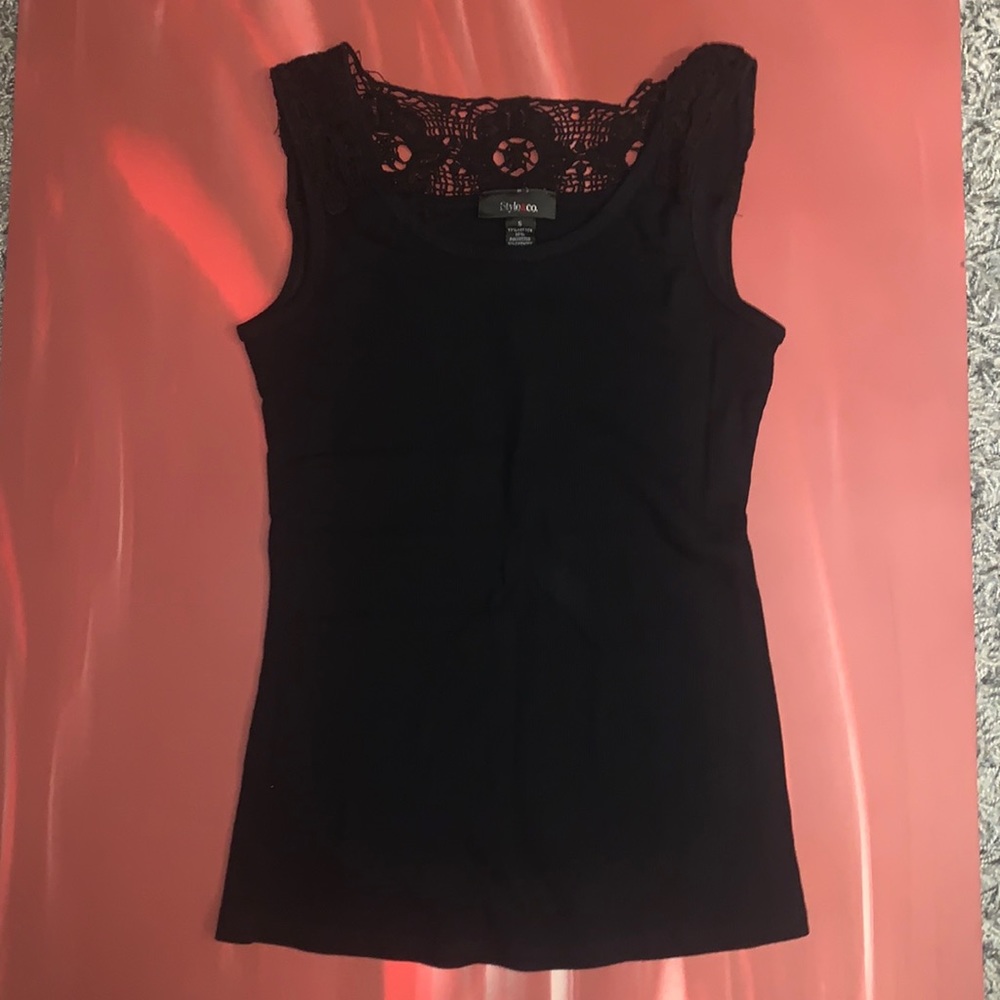 Black tank top